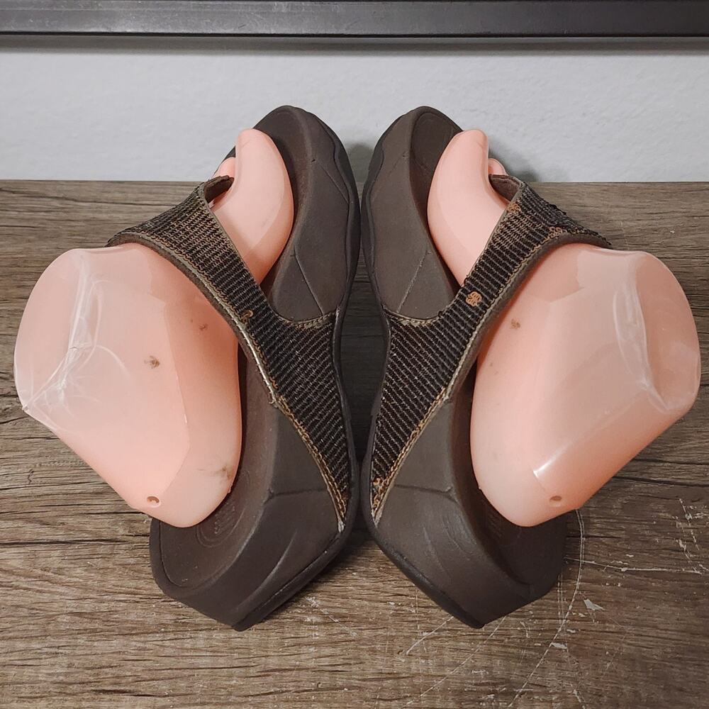 Fitflop Electra Classic Bronze Sequins Flip Flops Sandals Shoes Size 10 Brown - Picture 5 of 9
